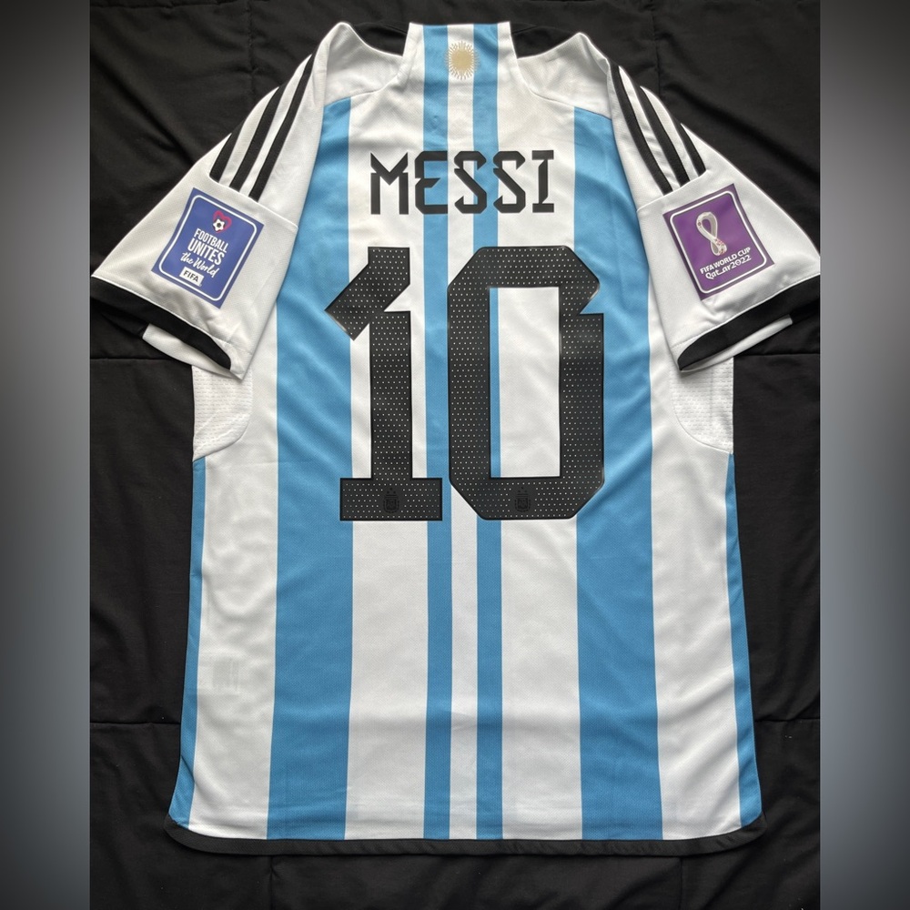 Messi #10 Argentina 2022 World Cup Soccer Jersey Home Kit